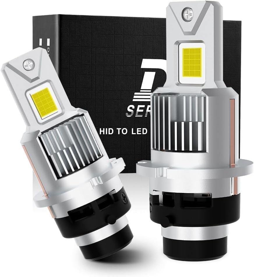 D4S LED Bulb 70W High Power 24000LM 600% Brighter 6500K Cool White High/Low Beam Plug and Play Canbus Error Free Fog Light Bulbs - 2 Pack for Car Headlight Upgrade & Night Driving Safety