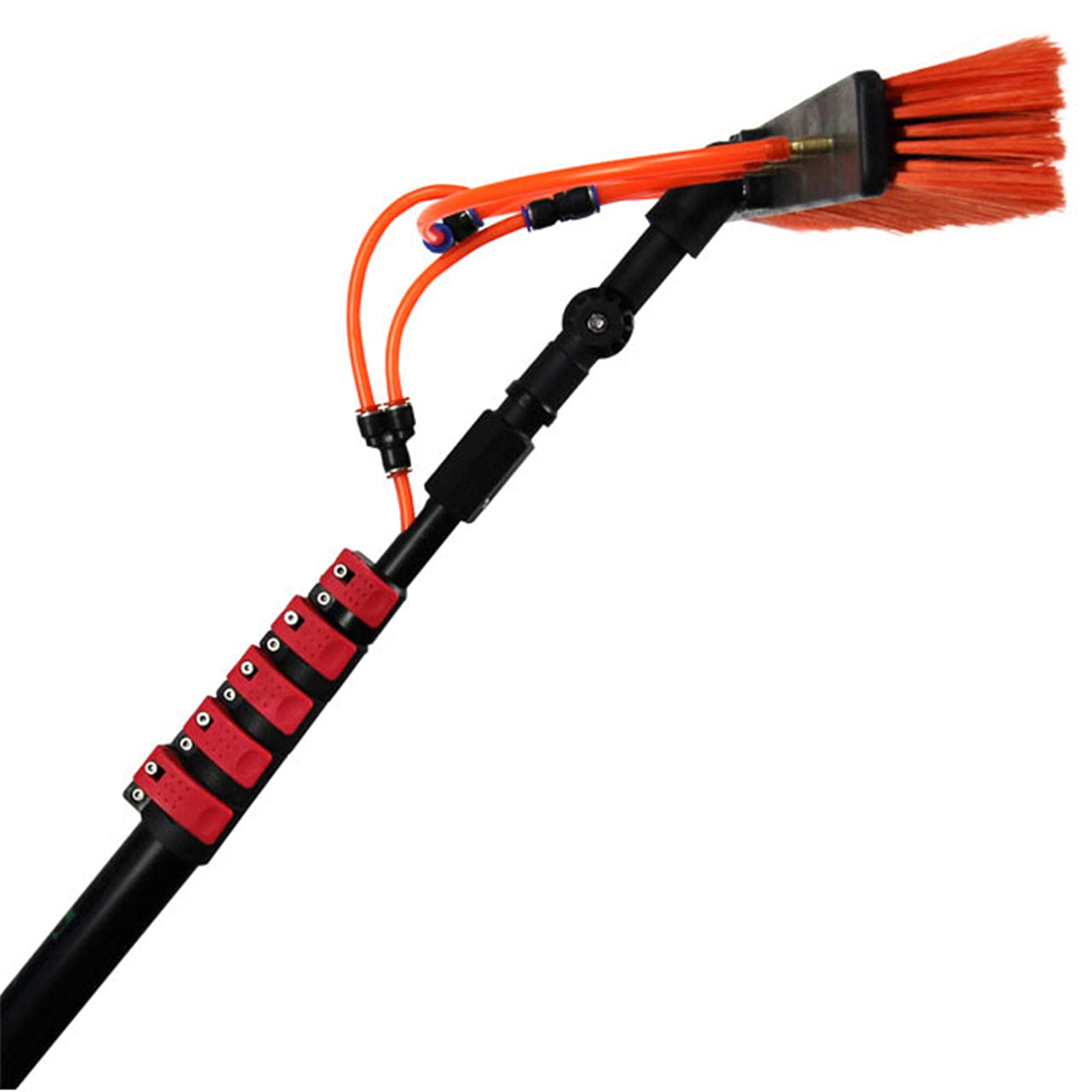 XIONGGG 10.8M Extendable Window Cleaning Pole - Telescopic Water Fed Brush for Solar Panels, Conservatory Roof & High Windows - Professional Photovoltaic Panel Cleaning Tool for Home & Commercial Use