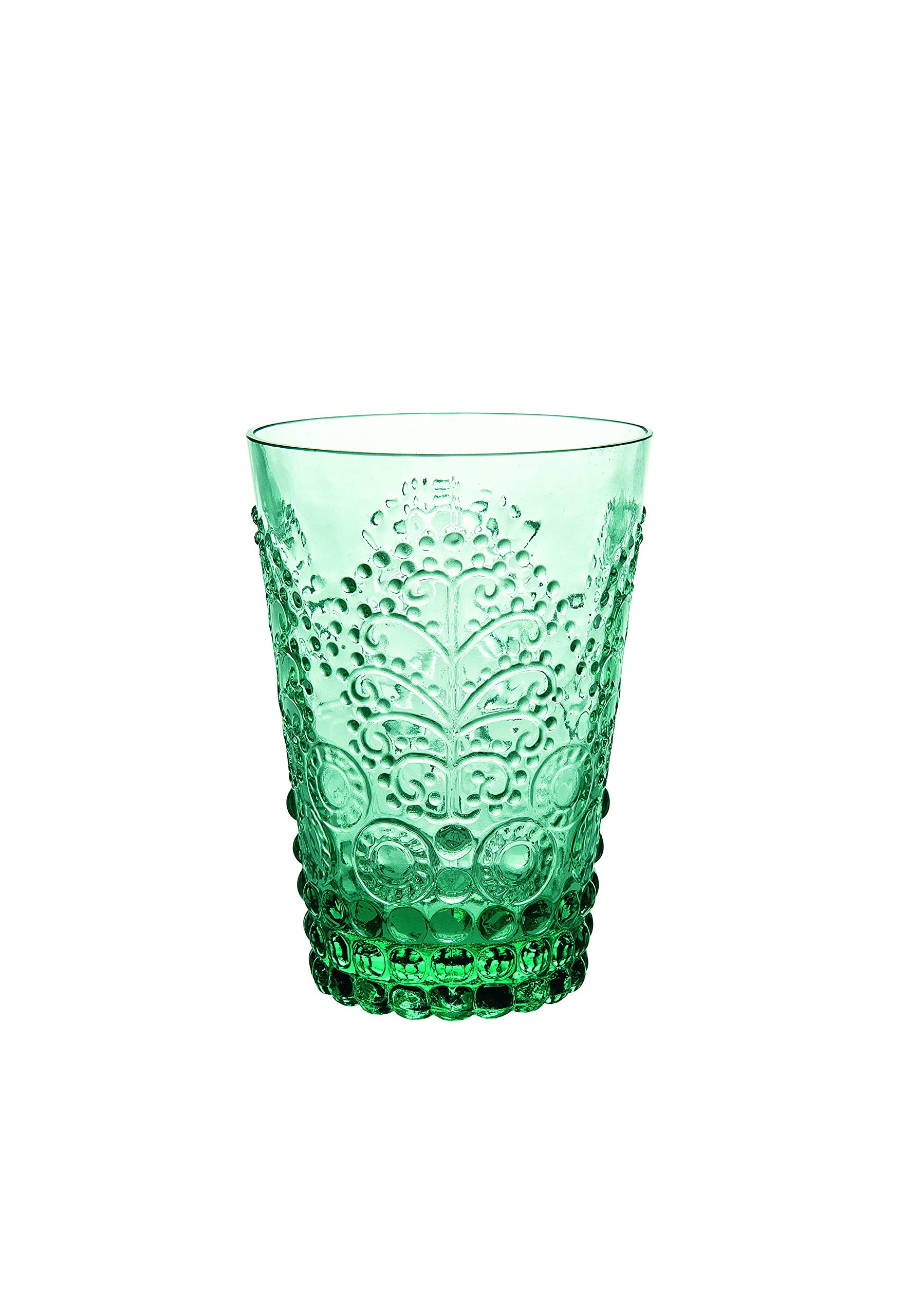 Premium Casa Alegre Tree Beverage Glasses - Set of 6 Emerald Green Handcrafted Glassware for Cocktails, Wine & Iced Tea - Perfect for Dinner Parties, Weddings & Home Entertaining