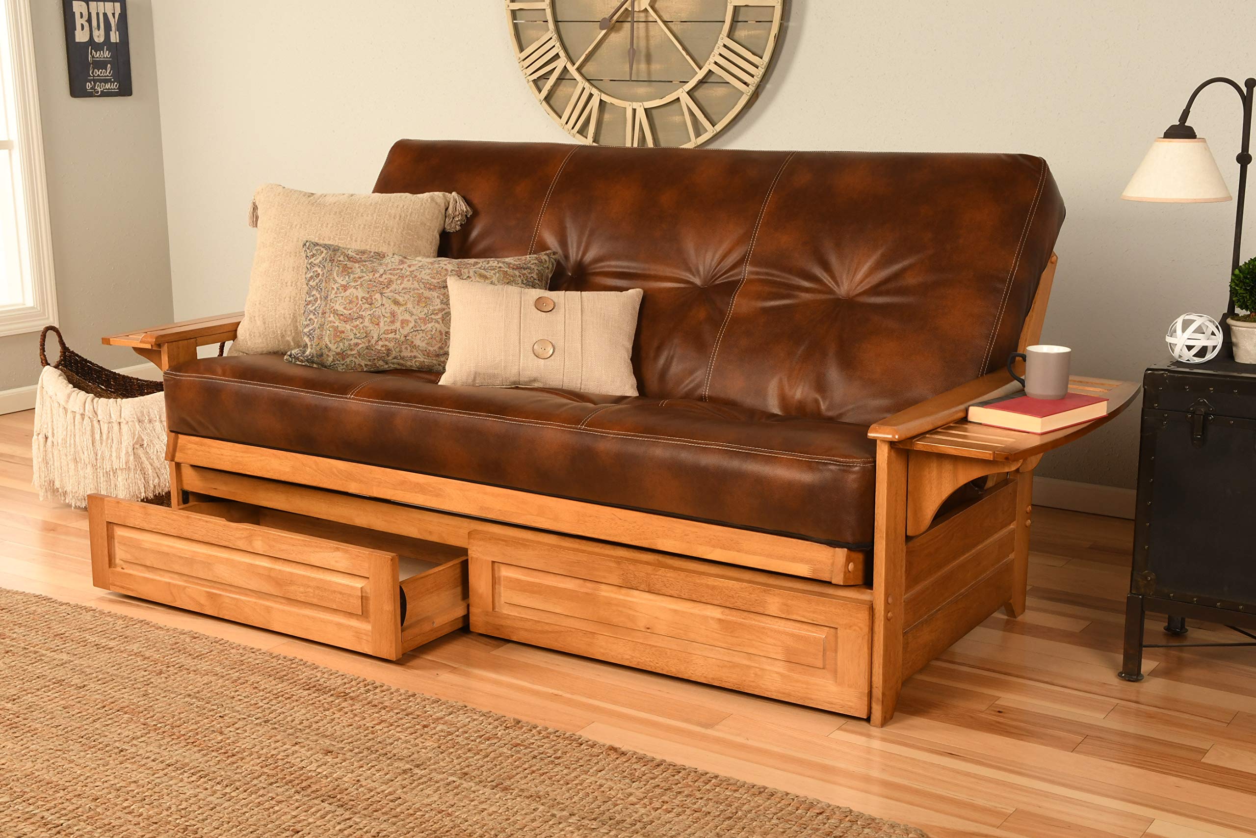 Kodiak Full Size Futon with Storage Drawers - Home & Office Use