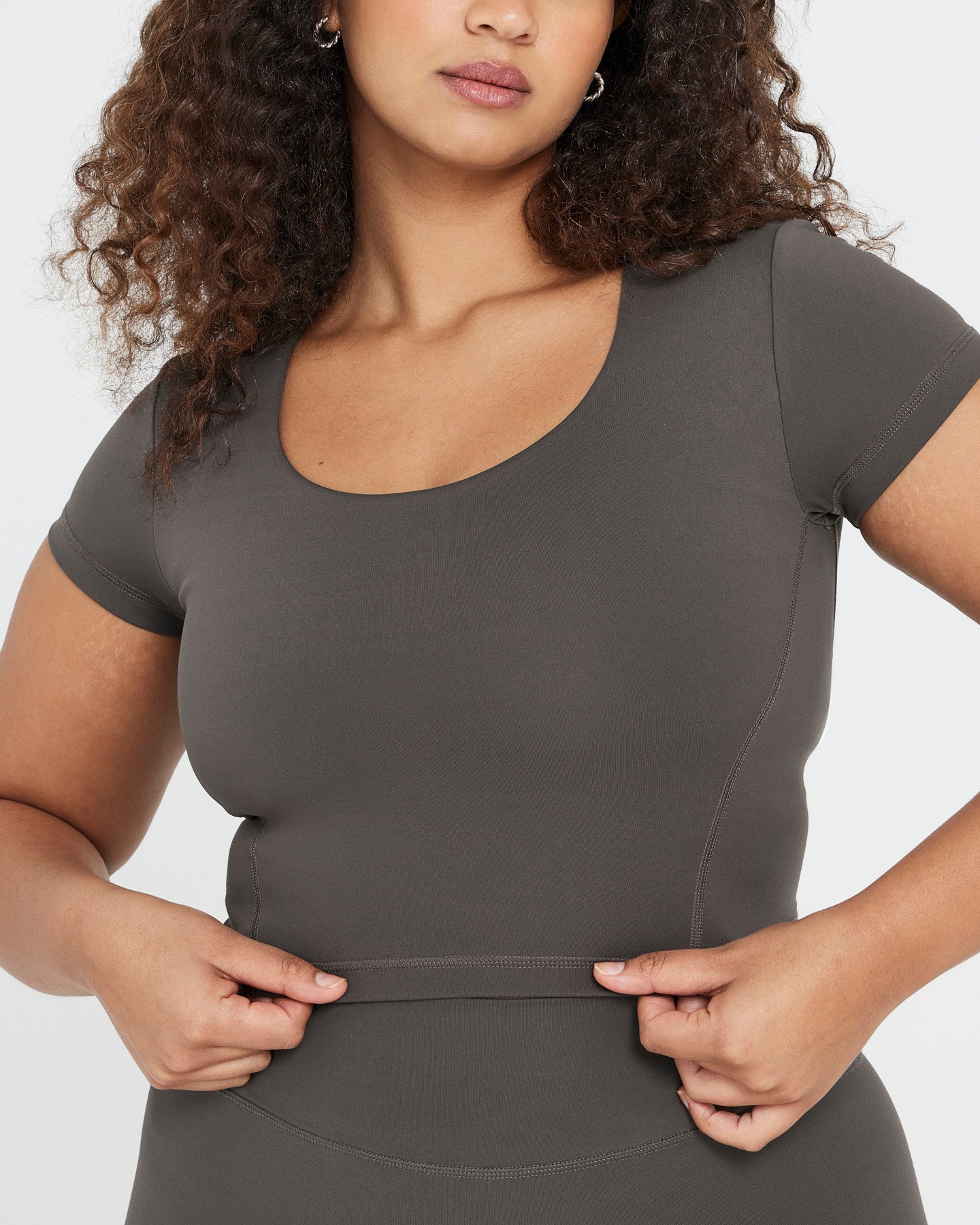 Timeless Crop Short Sleeve T-Shirt for Women | Soft Cotton Casual Top in Deep Taupe | Perfect for Summer Outfits, Beach Wear & Everyday Comfort