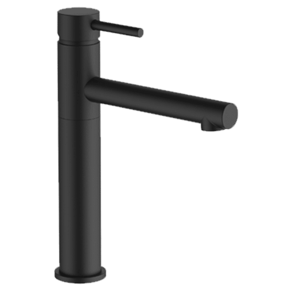 Abey Lucia High Basin Mixer Faucet - Matte Black Finish - 3B2 B Model - Modern Bathroom Sink Faucet for Home & Commercial Use