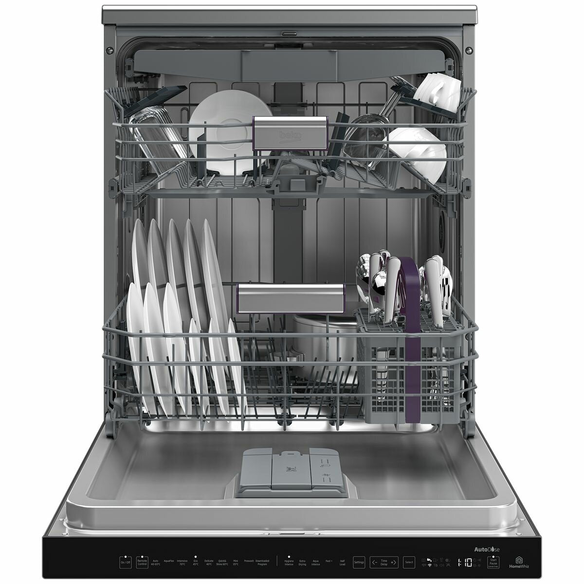 Beko BDF1640AX Freestanding Dishwasher with AutoDosing Technology - Perfect for Large Families & Busy Kitchens
