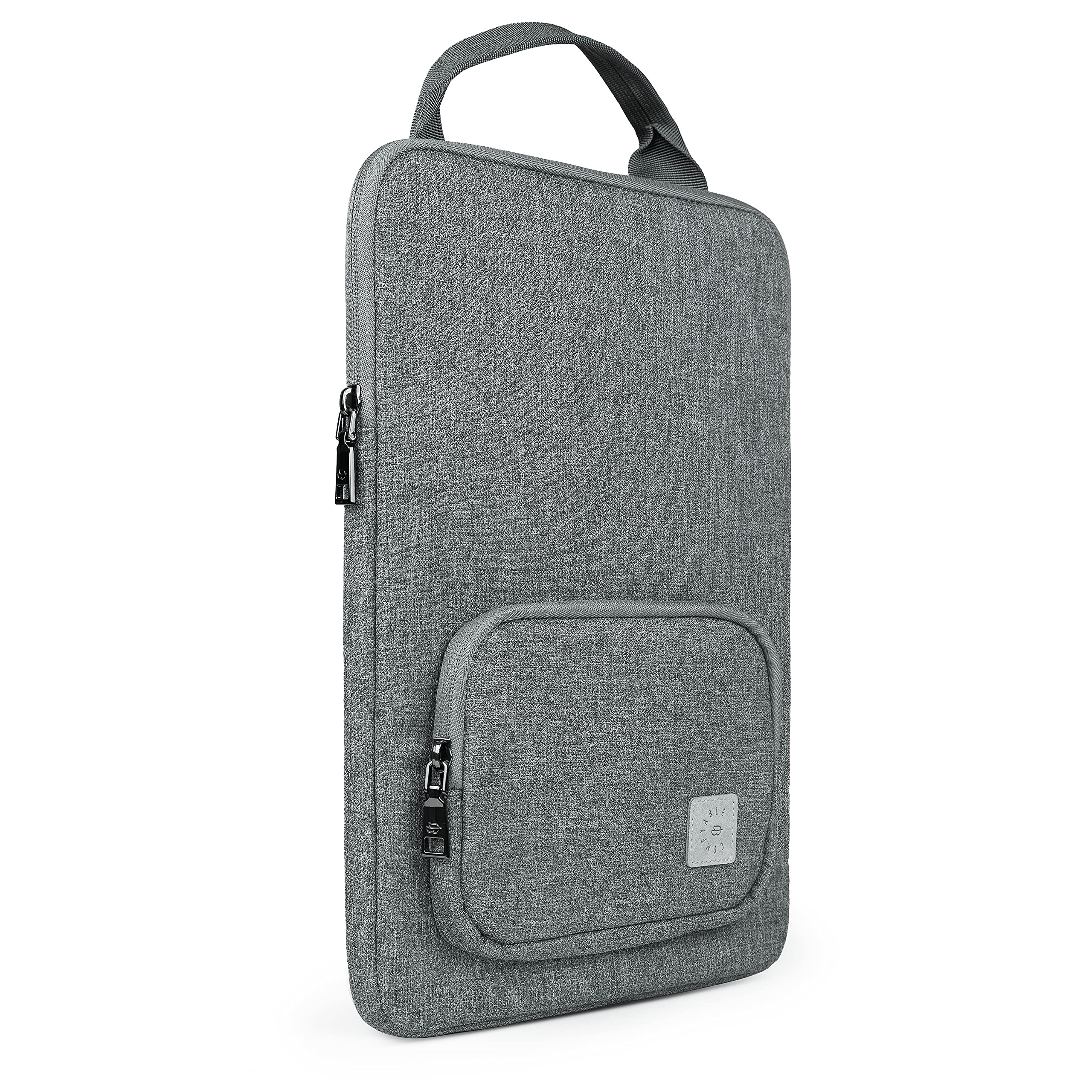 Premium 13-13.3 Inch Laptop Sleeve for MacBook Pro & Air | Shockproof Protective Case with Handle & Accessory Pocket | Perfect for Business Travel, Office & College | Grey