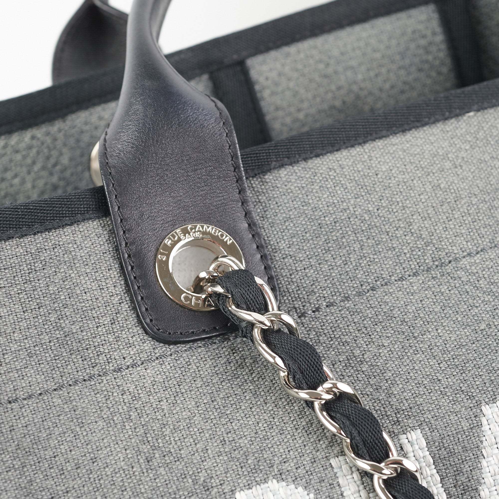 Chanel Medium Deauville Tote Bag in Grey - Luxury Designer Handbag for Women, Perfect for Work, Travel & Everyday Use