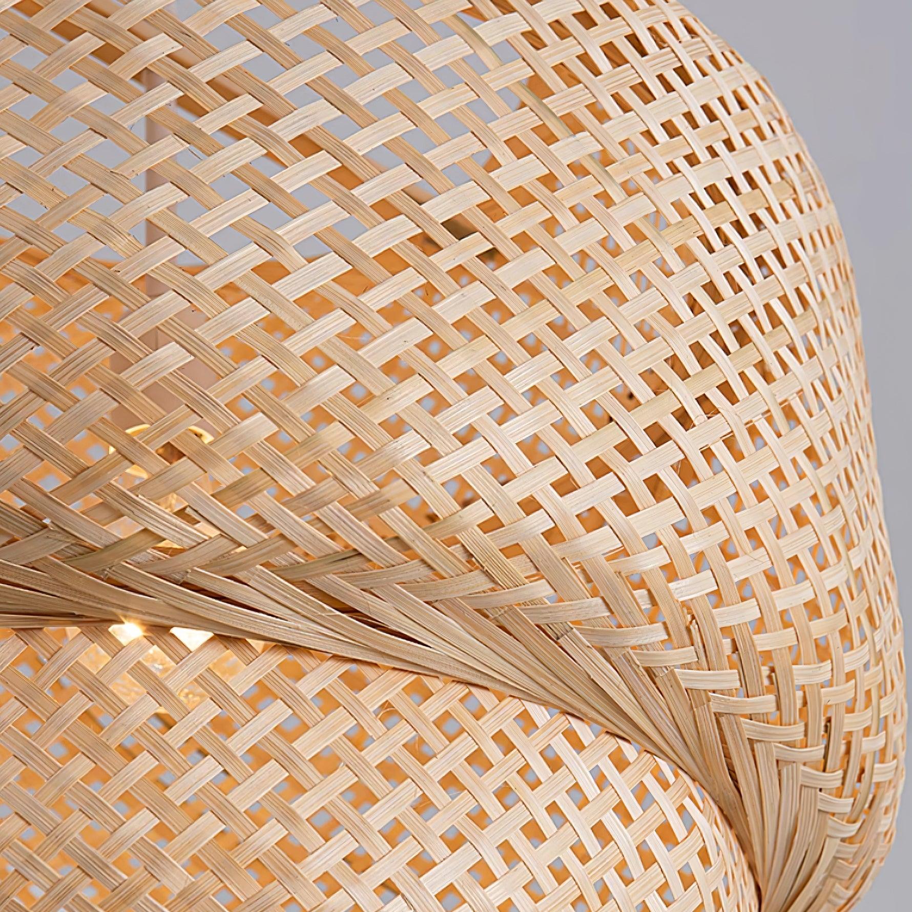 Handmade Natural Bamboo Pendant Light - Eco-Friendly Hanging Lamp for Living Room, Bedroom & Dining Room Decor - Perfect Boho Chic Home Lighting Fixture