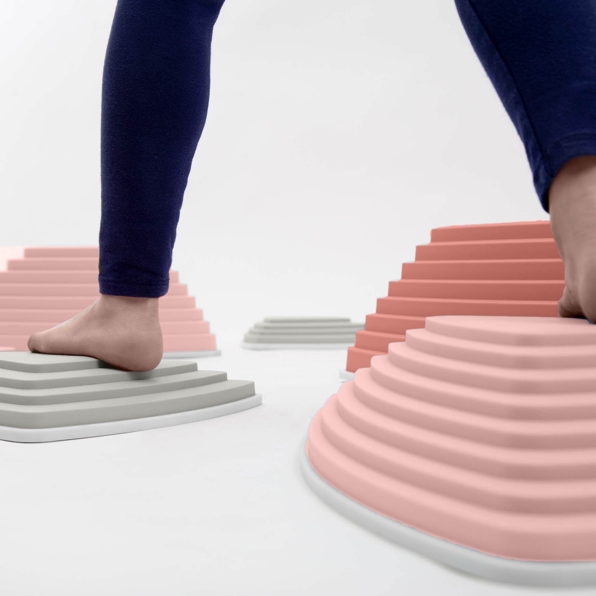 Rocksteady Balance & Coordination Blocks - Sensory Stepping Stones for Kids - Indoor & Outdoor Obstacle Course Toys - Perfect for Playrooms, Backyards and Preschool Activities