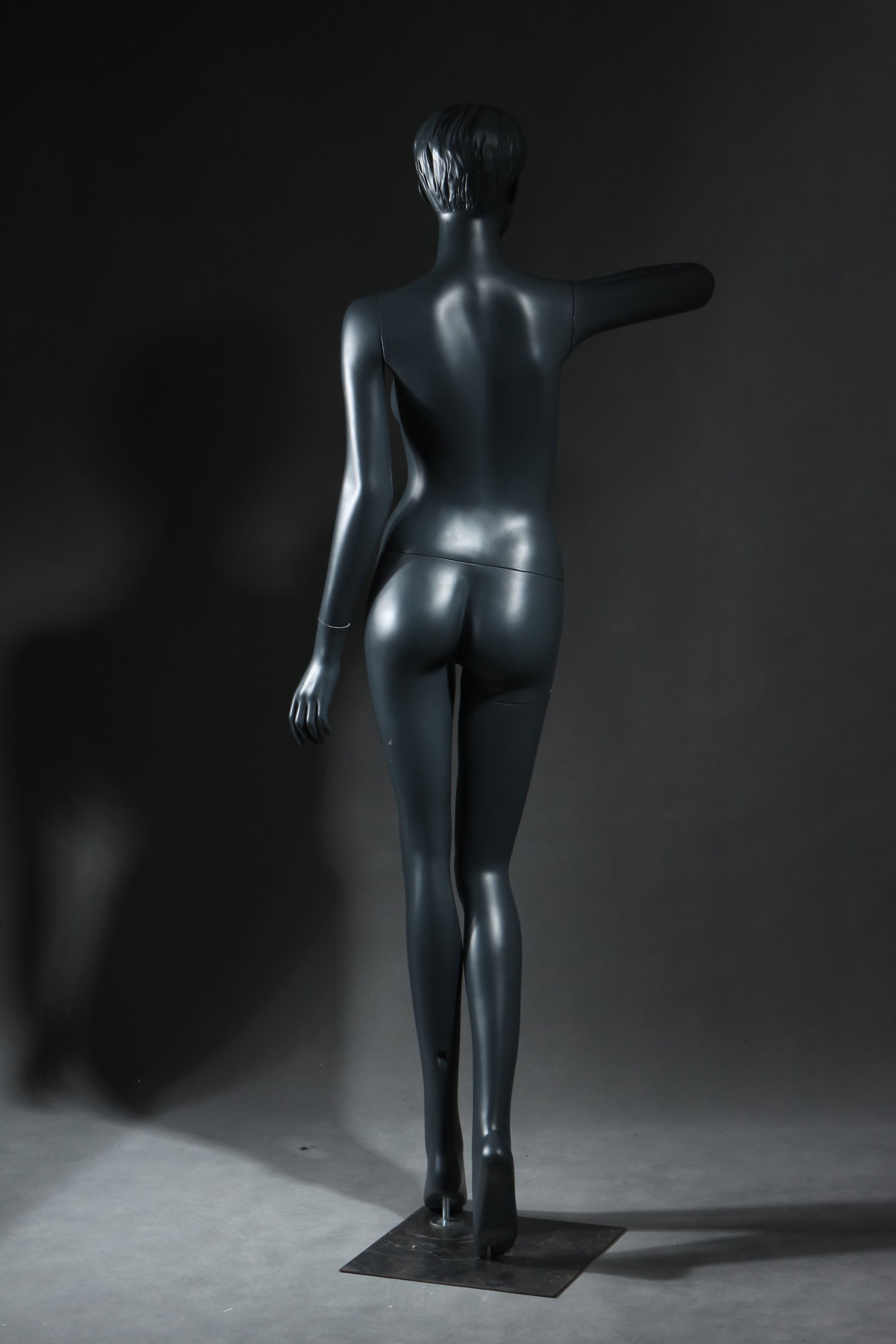 Abstract Style Grey Fiberglass Female Full Body Mannequin for Clothing Store Display, Window Dressing, and Fashion Boutique Visual Merchandising