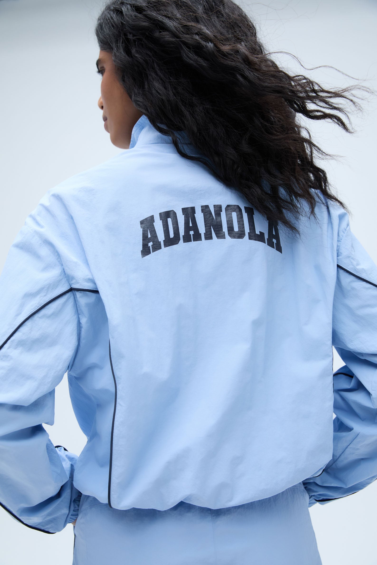 Varsity Half Zip Track Jacket for Men & Women | Lightweight Athletic Pullover | Powder Blue | Perfect for Running, Gym & Casual Wear