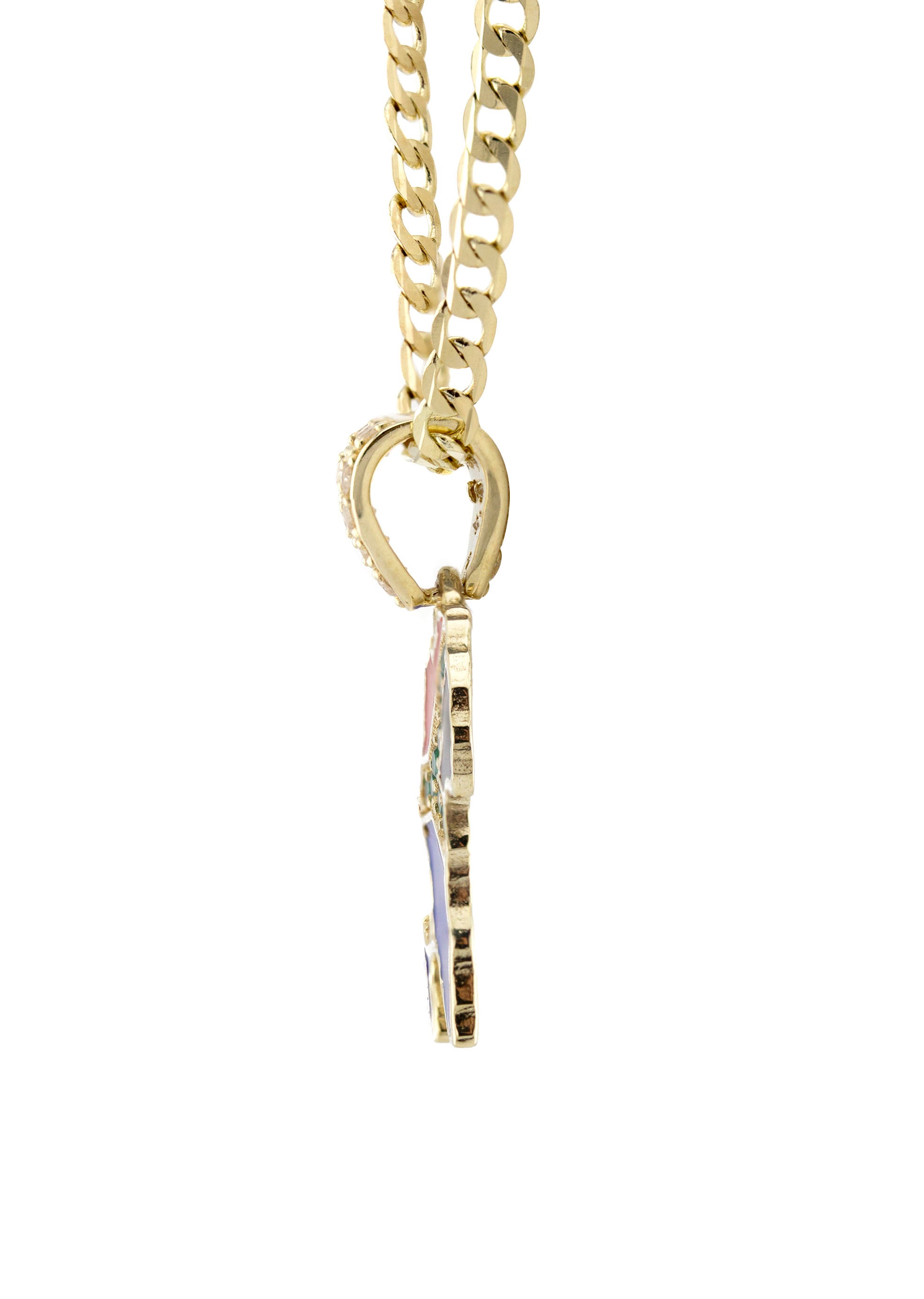 10K Yellow Gold South Africa Flag Pendant Necklace for Women - 1.5 Grams | Elegant Jewelry Gift for Travel Lovers & Patriotic Fashion Accessory | Perfect for Holidays, Parties & Special Occasions
