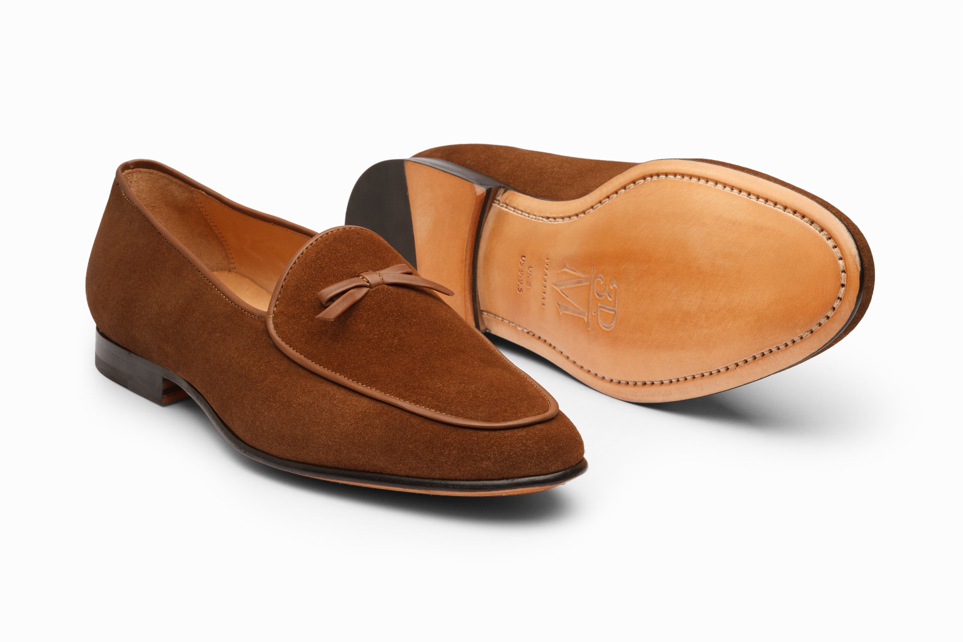 Premium Belgian Loafers in Cognac Suede Leather - Comfortable & Stylish Men's Slip-On Shoes for Business Casual & Office Wear