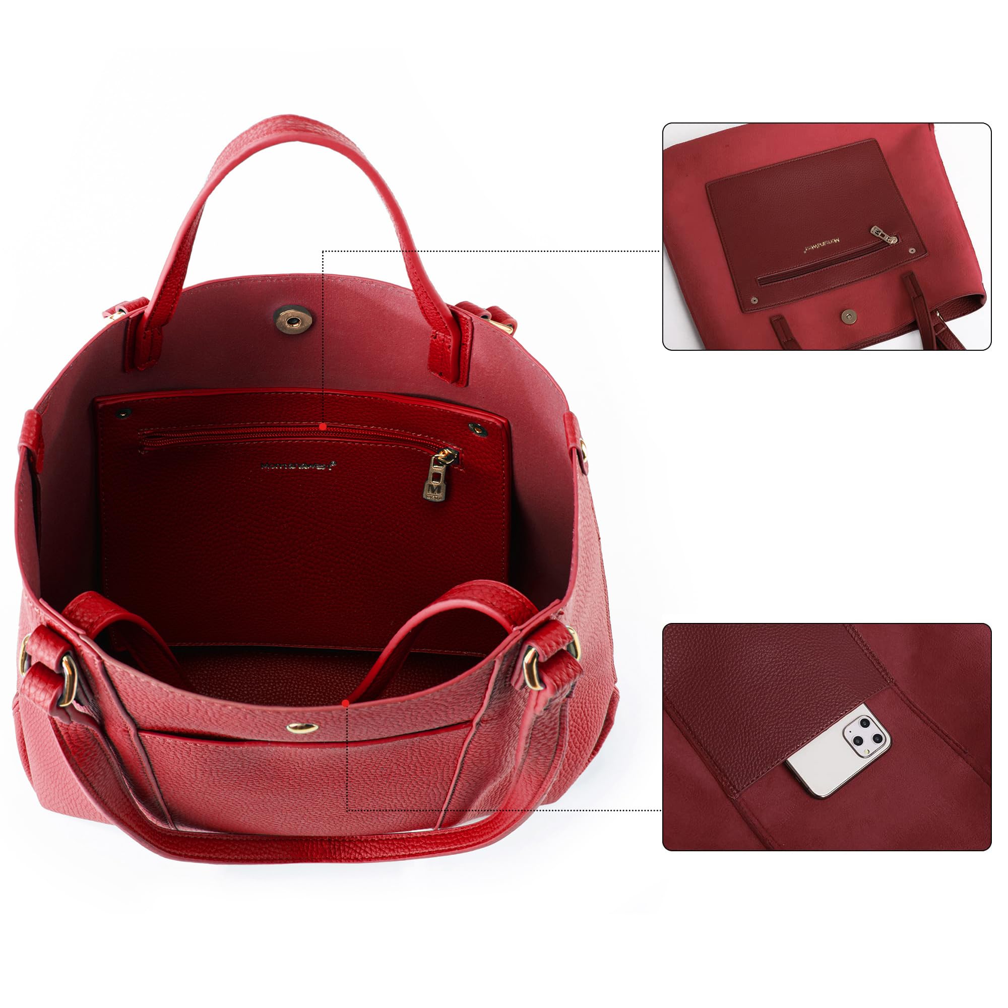 Montana West Women's Large Tote Bag - Stylish Top Handle Satchel Purse with Shoulder Strap for Work, Travel & Everyday Use