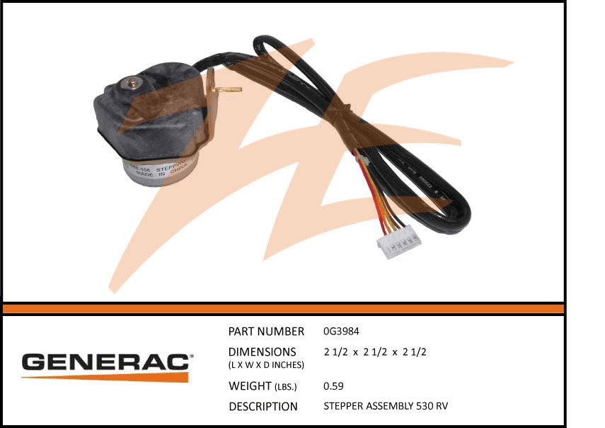 Generac 0G3984 Stepper Assembly 530 RV Generator Replacement Part - Compatible with RV Generators - Perfect for Power Outages & Camping Trips