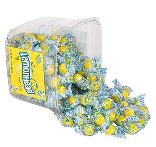 Lemonhead Original Sour Candy Tub 40.5 oz (Case of 4) - Bulk Candy for Parties, Movie Nights & Office Snacks