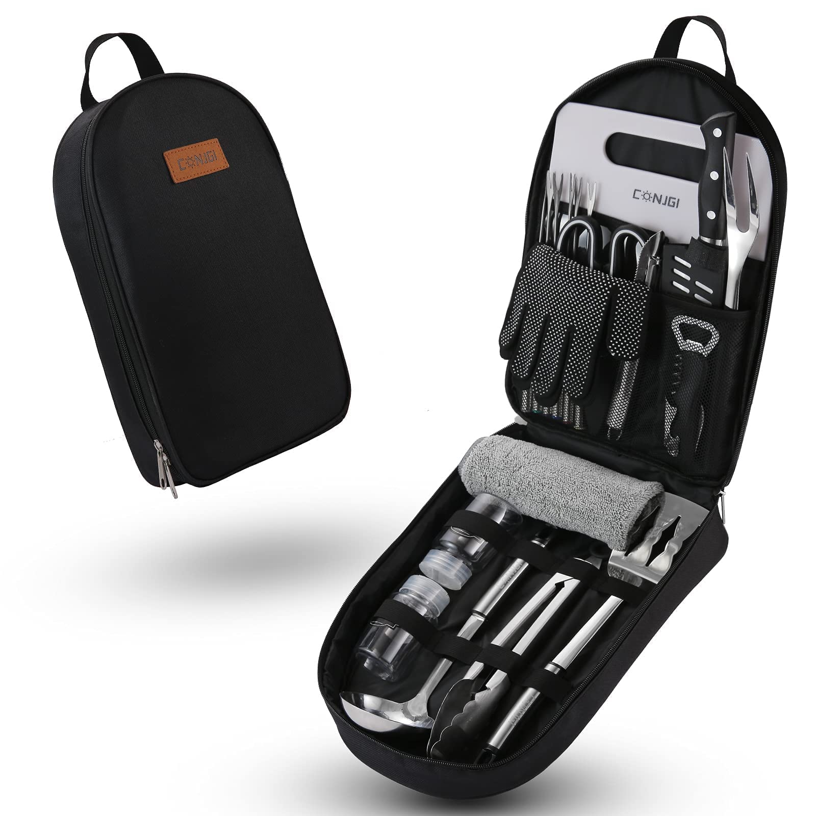 **Portable Camping Cookware Storage Bag - Waterproof & Durable Organizer for Knives, Forks, Spoons, Cutting Boards & Kitchen Tools | Perfect for Outdoor Cooking, Picnics & RV Trips**