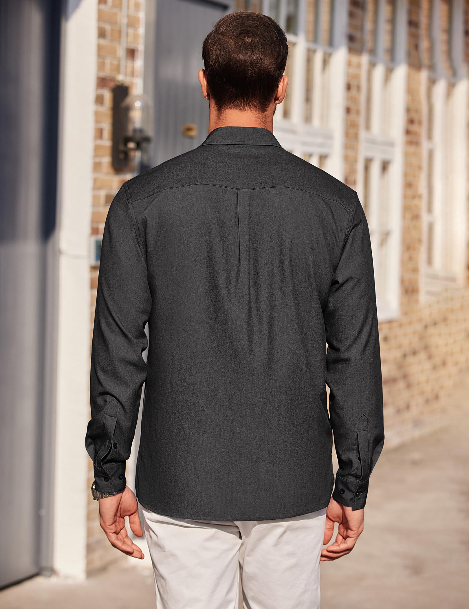 COOFANDY Men's Casual Button Down Shirts - Long Sleeve Wrinkle-Free Dress Shirts for Business & Office Wear - Perfect for Work, Date Night & Formal Occasions