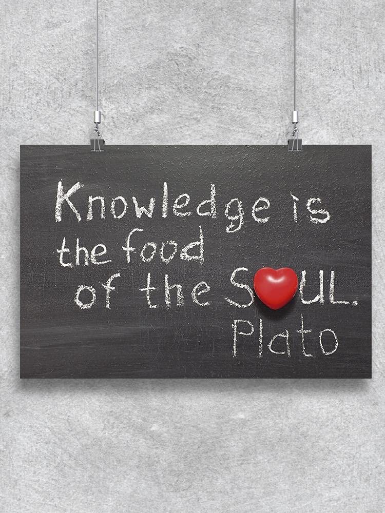 Inspirational 'Knowledge, The Food of The Soul' Motivational Poster - Perfect for Home Office, Classroom & Library Decor