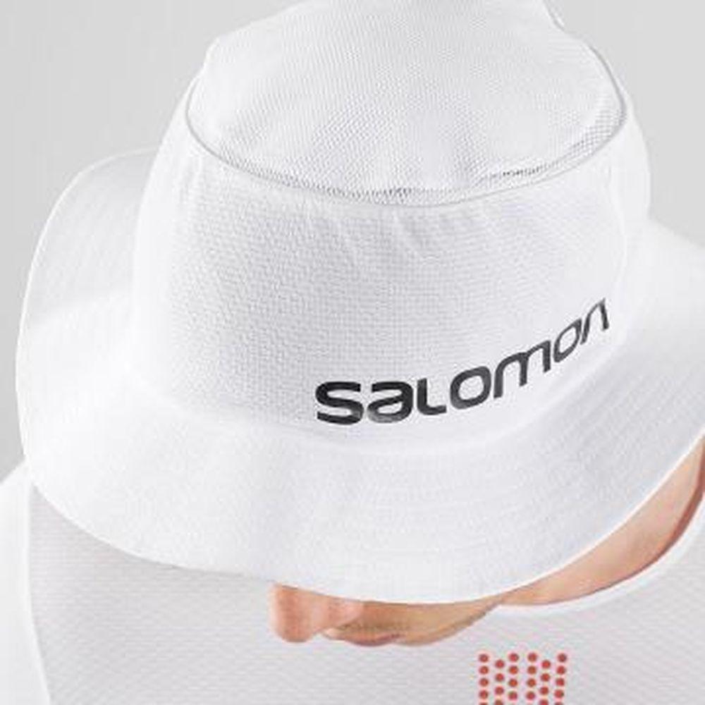 Salomon Unisex S/Lab Speed Bob Hat - Lightweight Running Cap for Men & Women - White/Alloy - Perfect for Hiking, Jogging, and Outdoor Sports
