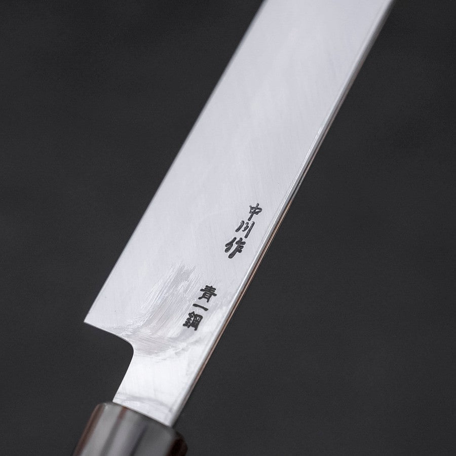 Premium Yanagi Kiritsuke Knife - Blue Steel #1 Kasumi Finish with Buffalo Ebony Handle (270mm) - Includes Sheath - Ideal for Sushi Chefs & Japanese Cuisine Preparation