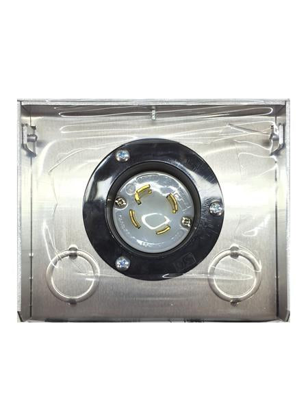 Generac 6343 30 Amp Raintight Aluminum Power Inlet Box (4 Prong) - Weatherproof Outdoor Electrical Connection for Generators, RVs & Emergency Power Supply