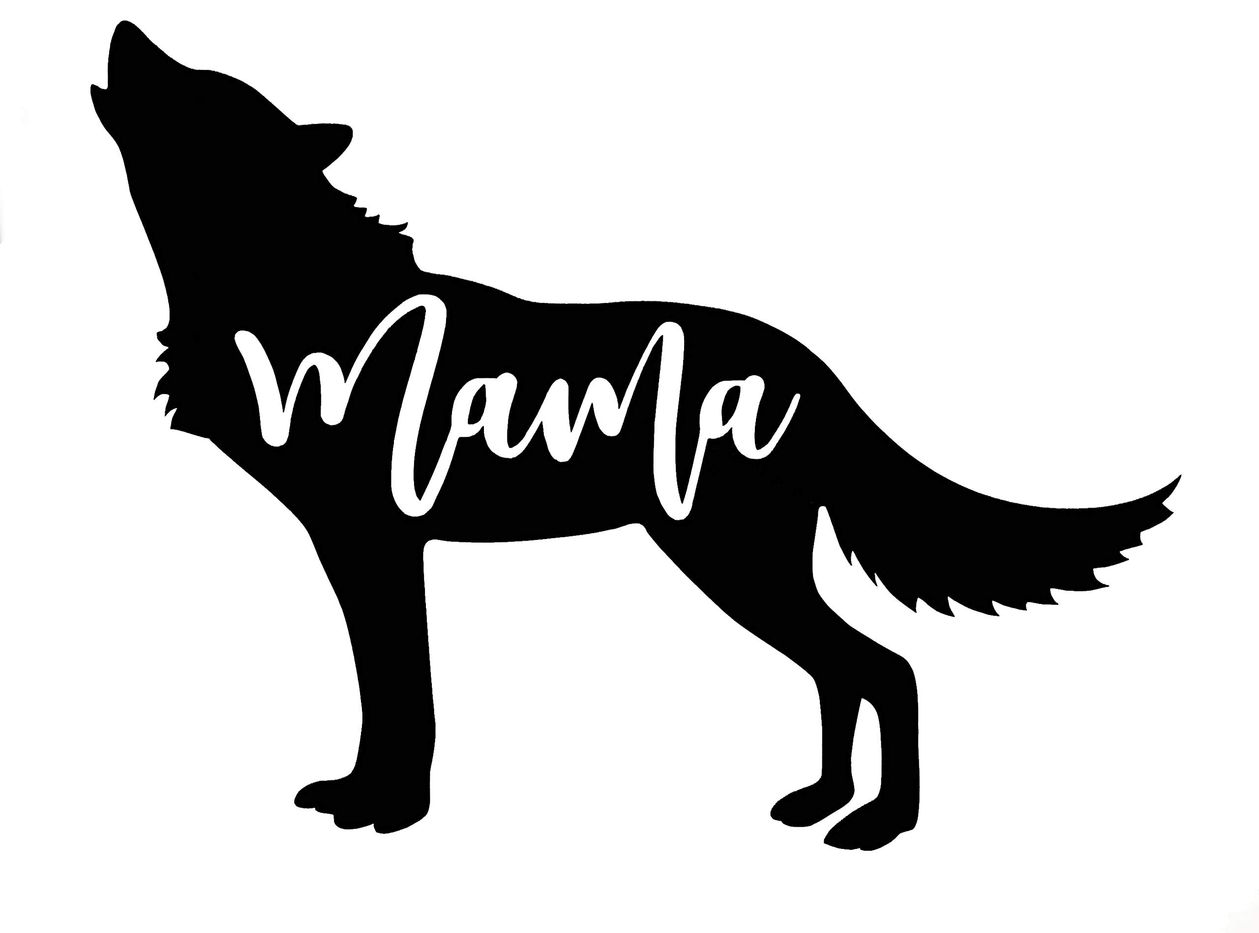 Custom Mama Wolf Vinyl Decal - Personalized Wolf Mom Bumper Sticker for Tumblers, Laptops, Car Windows - Choose Size & Color - Perfect for Gifts, Home Decor, and Outdoor Adventures