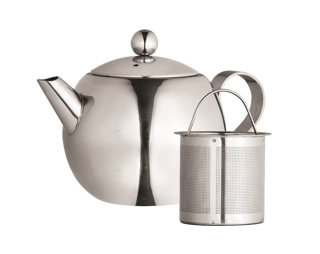 Avanti Nouveau 500ml Stainless Steel Teapot - Premium Tea Infuser for Loose Leaf & Herbal Teas - Perfect for Home, Office & Gift Giving