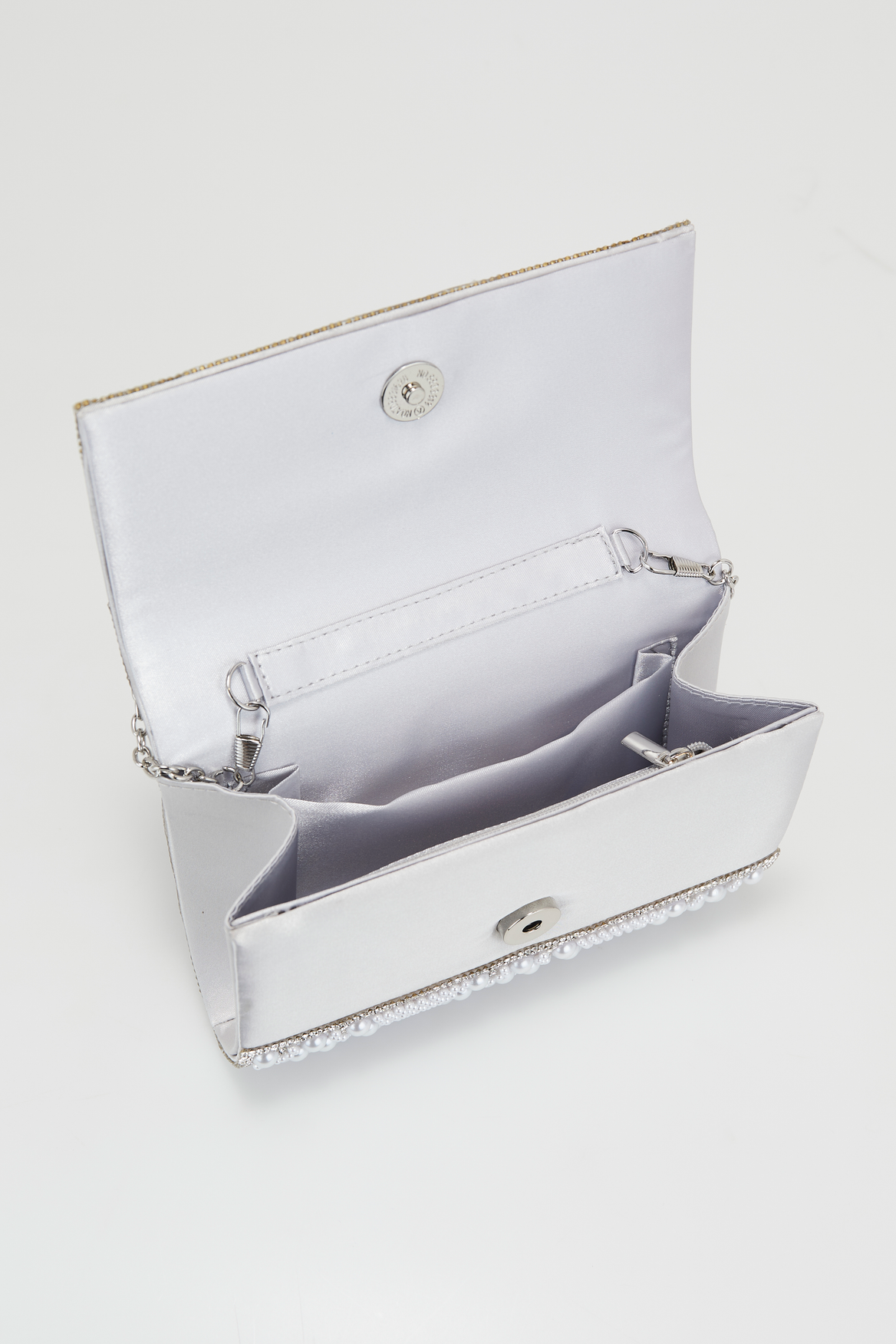 Elegant Diamond & Pearl Clutch Bag for Women - Perfect for Evening Parties, Weddings & Special Occasions