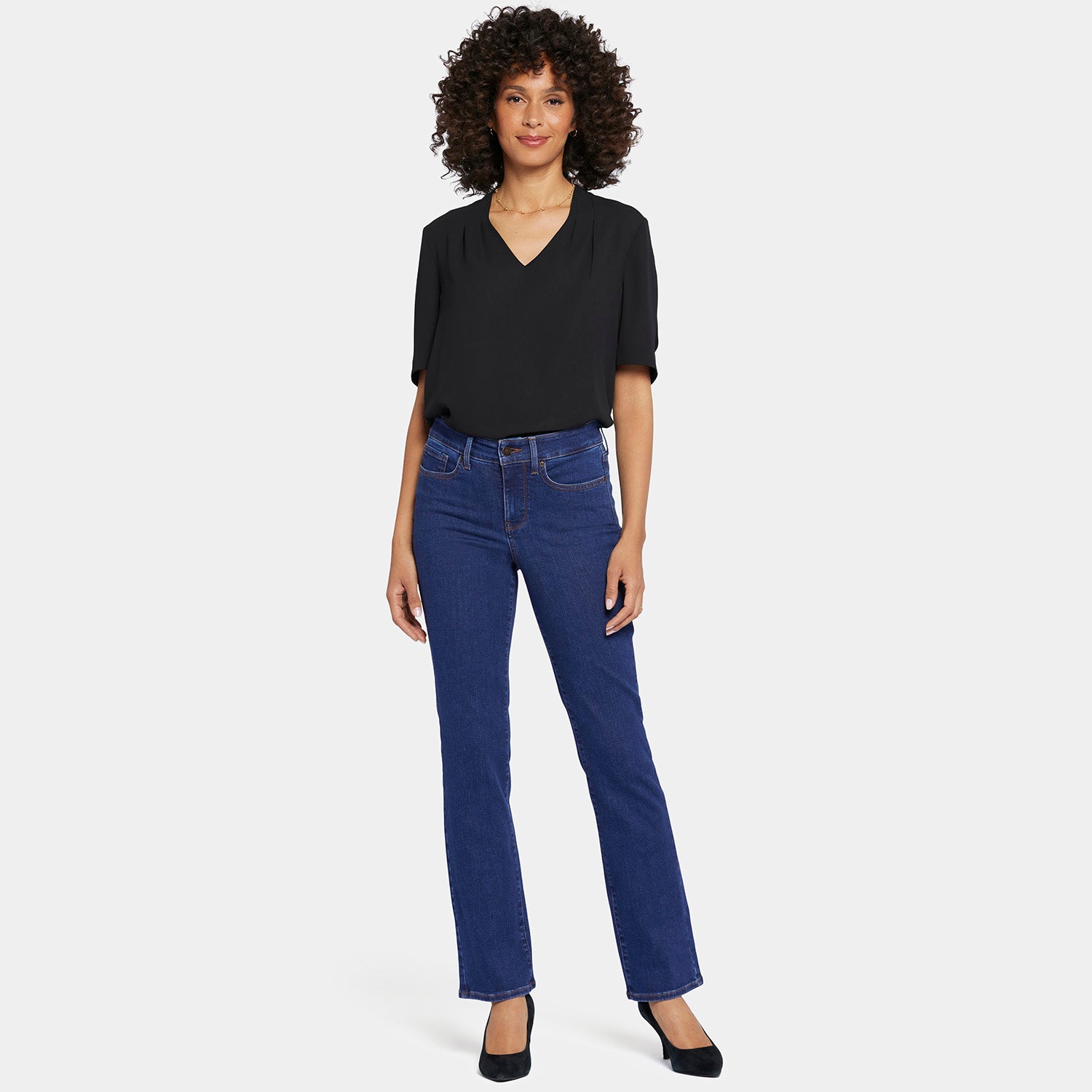 Ellison Straight Jeans for Women - High Waist Slim Fit Denim Pants - Comfortable Stretch Jeans for Casual Wear & Office Outfits