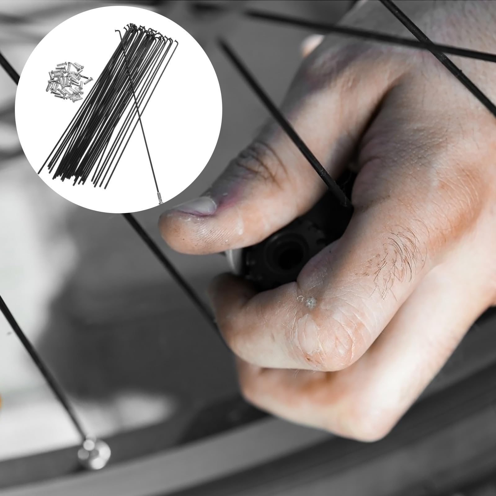 36Pcs 14G J Bend Bicycle Steel Spokes - 260mm Replacement Spokes for Mountain Bike & Road Bike - Durable Bike Wheel Spokes for Cycling Maintenance & Repair