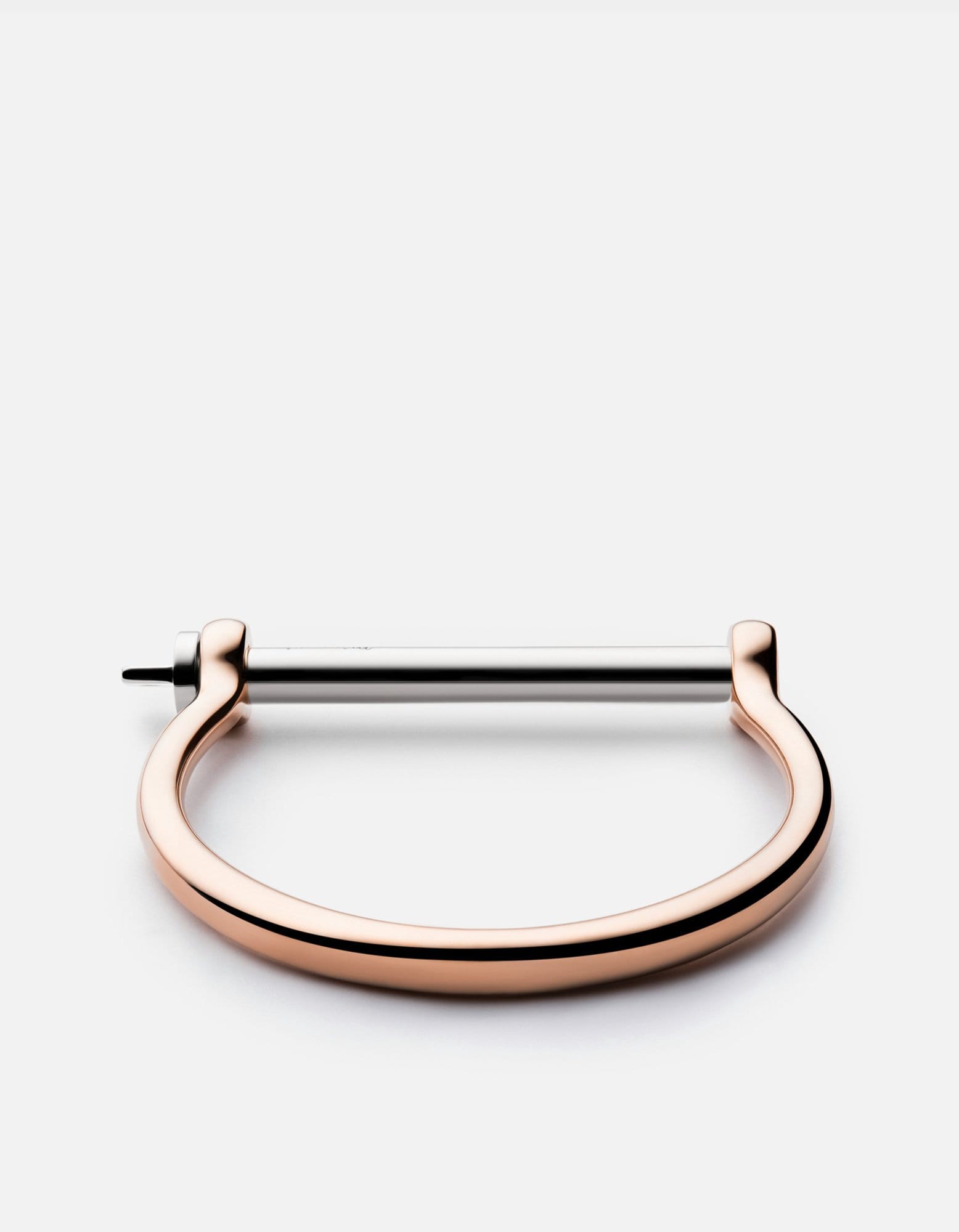 Rose Gold & Silver Bar Screw Cuff Bracelet - Adjustable Bangle for Women, Fashion Jewelry Gift for Her - Perfect for Parties, Weddings & Everyday Wear