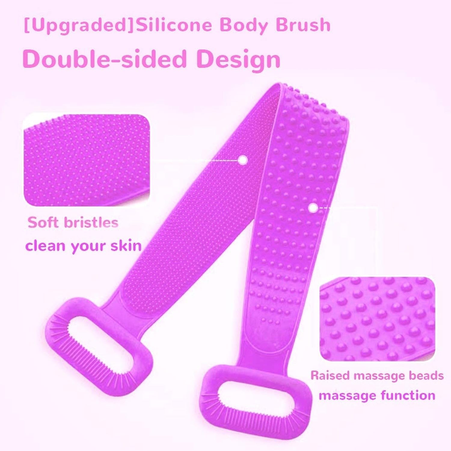 50PCS Shower Caps | Silicone Back Scrubber & Quick Dry Hair Turban | Travel & Hotel Essentials | Hair Care & Cleaning Supplies for Spa, Gym & Home Use