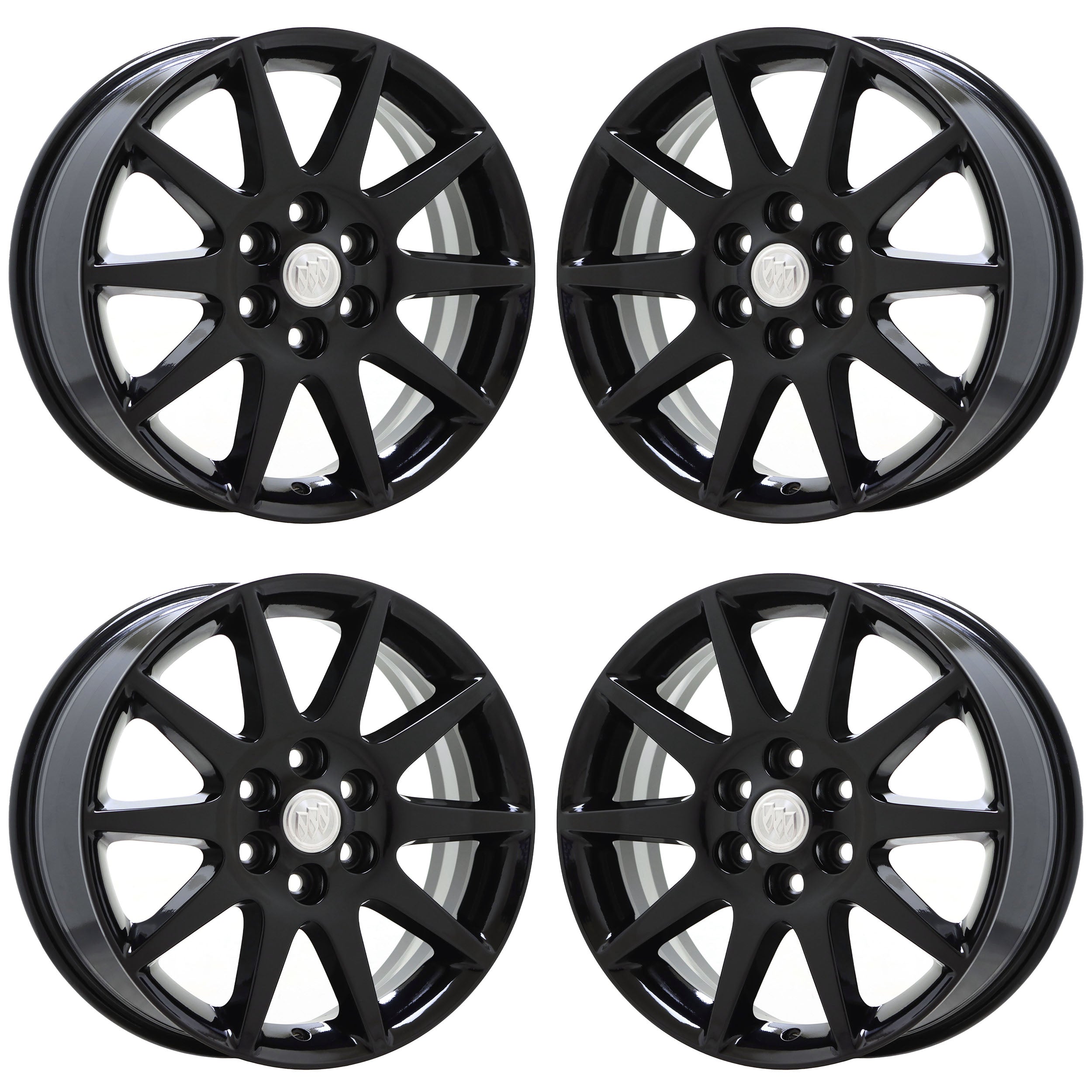 19 Buick Enclave Gloss Black OEM Factory Wheels Rims Set 4131 - Perfect for Replacement & Custom Upgrades