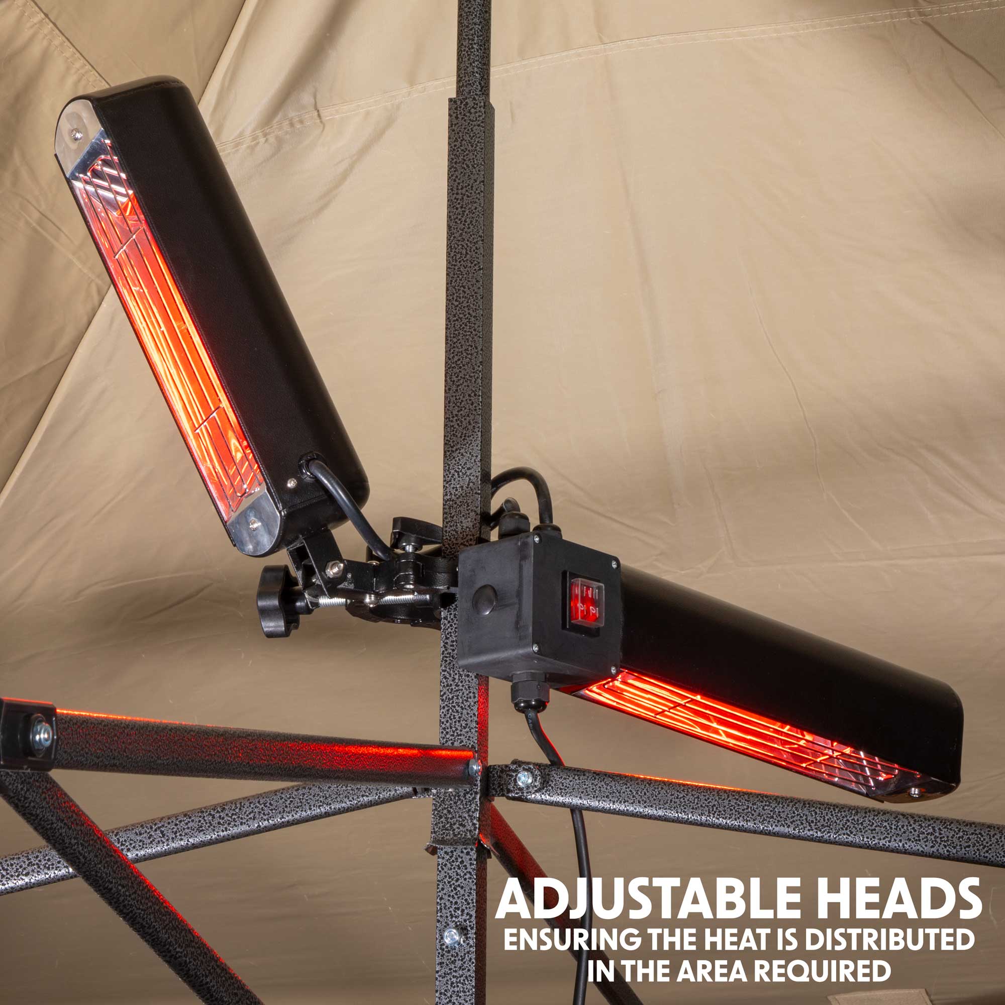 Portable Outdoor Infrared Heater with Folding Canopy - 1600W Patio Heater for Gazebo, Garden & Backyard - DG176 Model - Perfect for Cold Weather Dining and Outdoor Gatherings