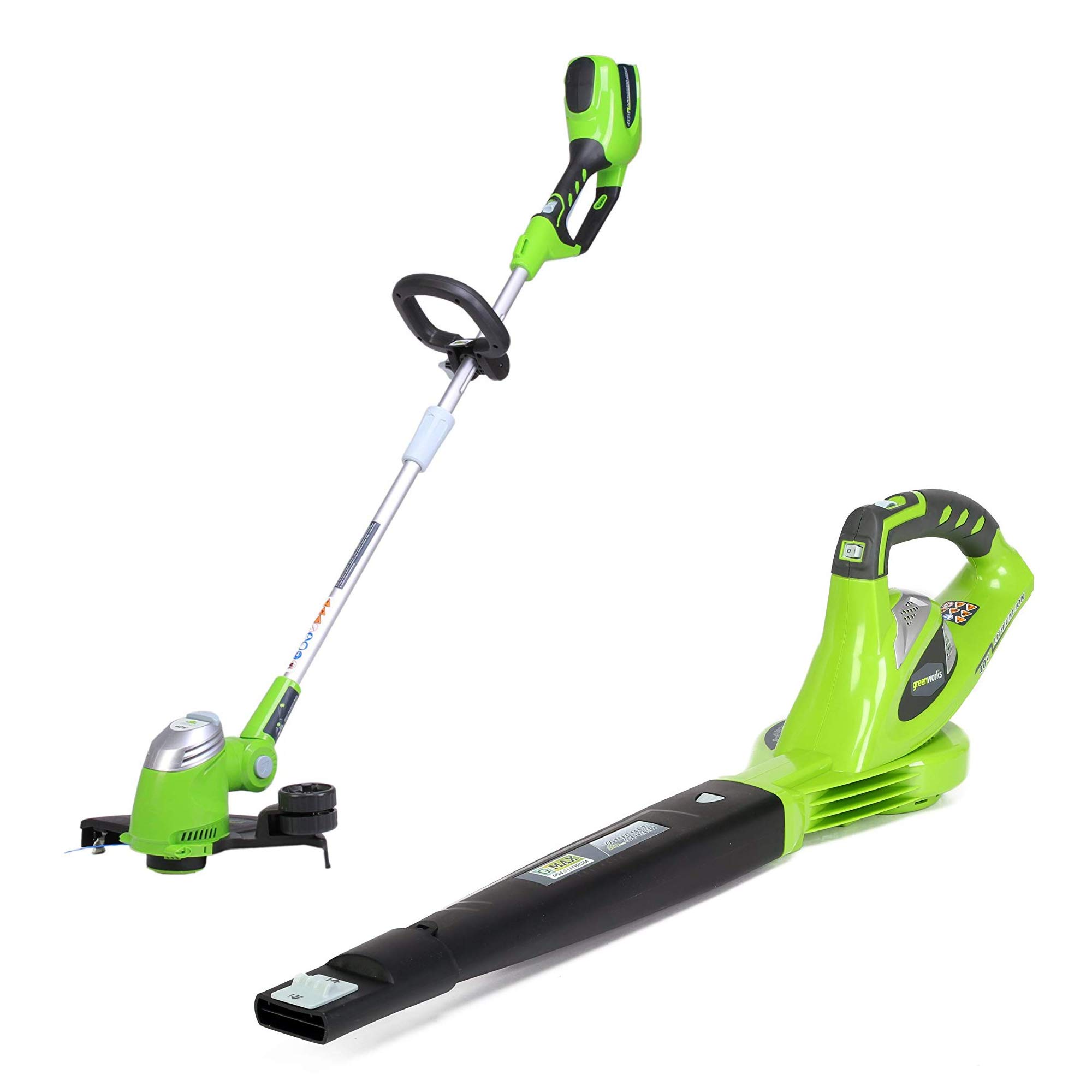 Greenworks 40V Cordless String Trimmer 13-Inch & Blower 150 MPH - Battery-Powered Lawn Care Combo for Weed Trimming & Leaf Blowing (Batteries Not Included) - Perfect for Yard Maintenance, Landscaping & Home Gardening