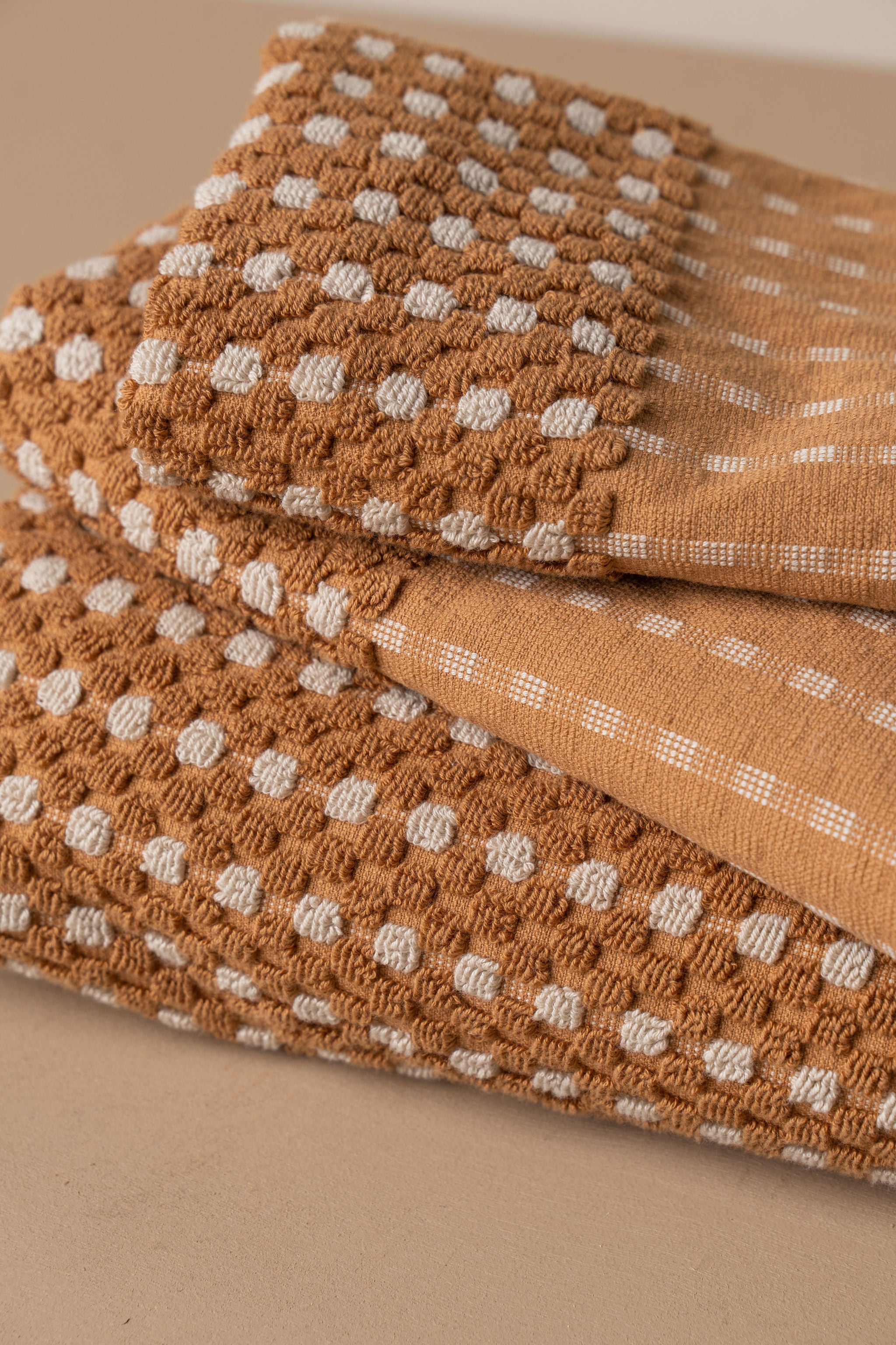 Organic Chickpea Bath Sheet Set - Super Soft & Absorbent Towels for Spa & Bath - Terracotta & Stone Colors - Luxury Home & Hotel Use