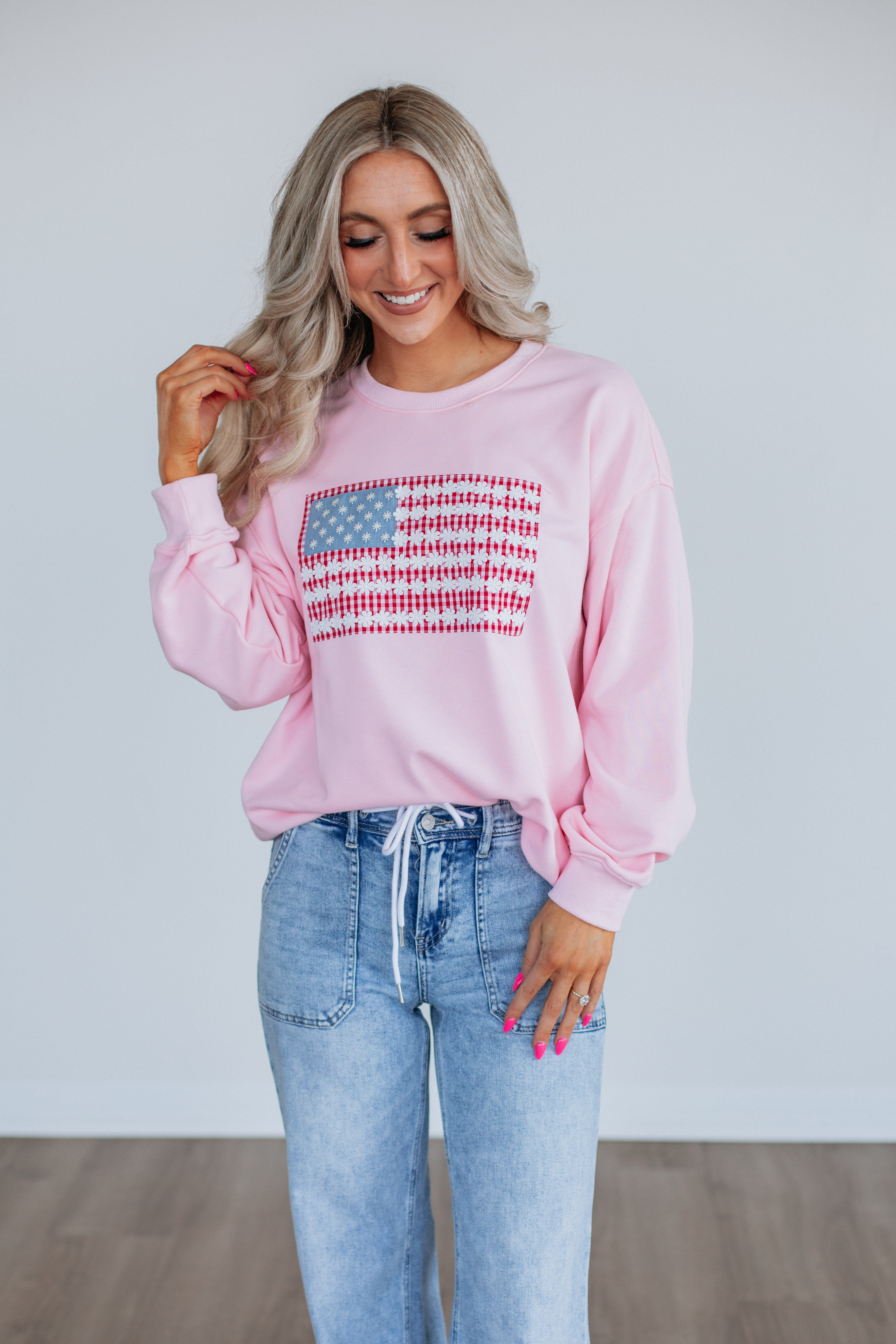 Independence Bae Sweatshirt - American Flag Patriotic Pullover Hoodie for Women | Perfect for 4th of July, Memorial Day & Casual Outfits