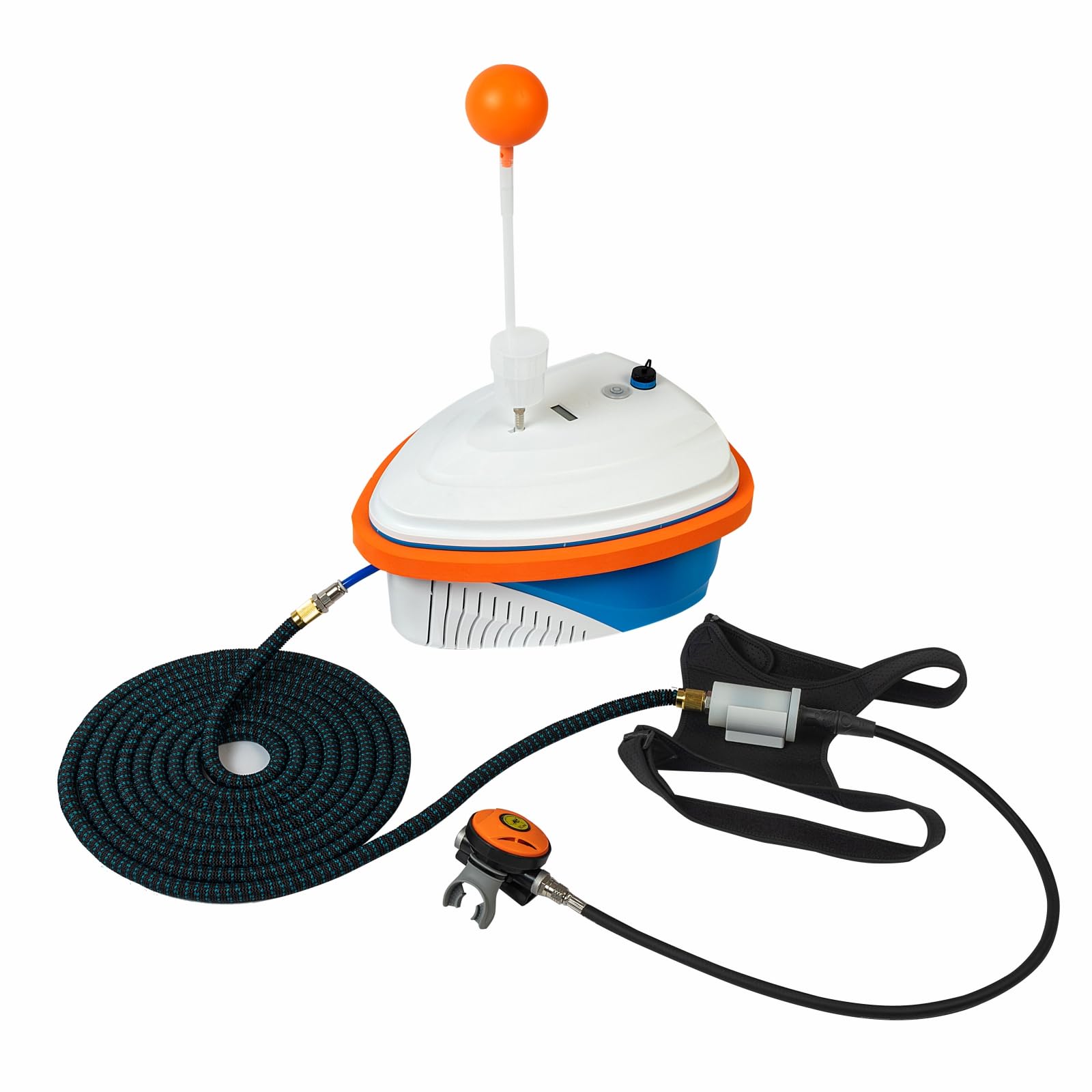 Professional MAX Scuba Diving Ventilator - Tankless Portable Diving System with Rechargeable Air Compressor | Waterproof & Supports 2 Divers (10 Hours) | Perfect for Pool Diving, Snorkeling & Underwater Exploration