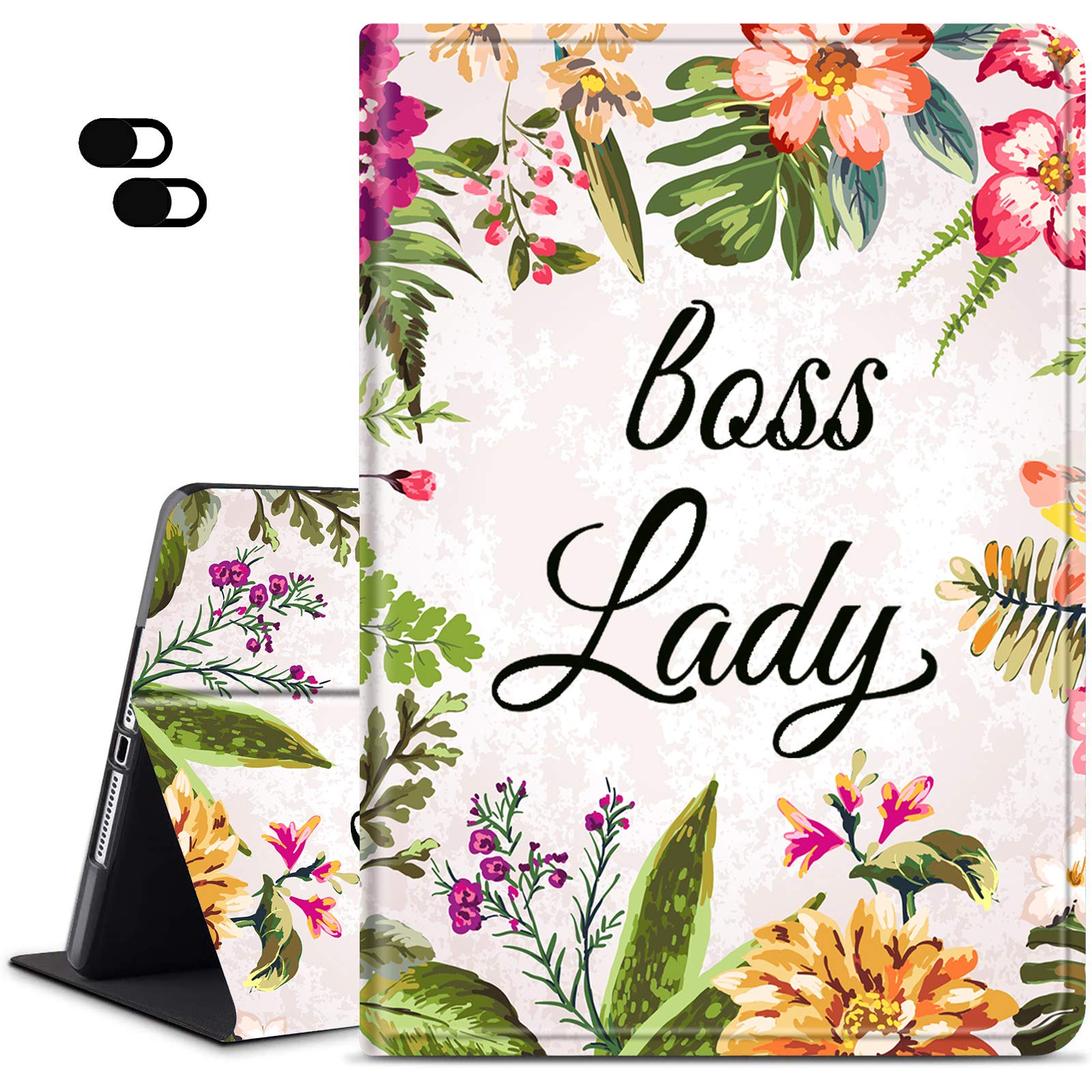Premium Protective Case for Amazon Fire HD 8 & HD 8 Plus Tablet (10th Gen 2020) - Slim Stand Cover with Adjustable Viewing Angle, Camera Lens Protector & Floral Boss Lady Design - Perfect for Work, Travel & Home Entertainment