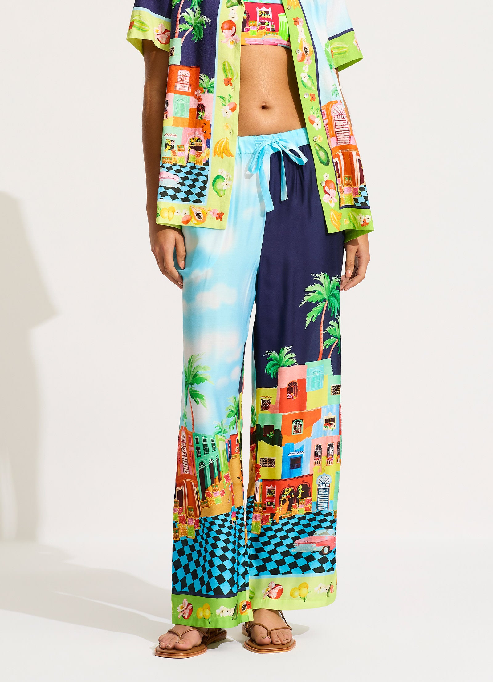 Stylish Cuba Pant in Turquoise - Comfortable & Trendy Women's Casual Pants for Everyday Wear, Lounge & Travel