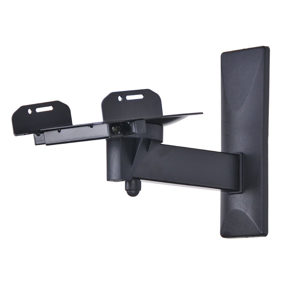 VideoSecu Side Clamping Bookshelf Speaker Wall Mount - Heavy Duty Steel Bracket (Pair) for Home Theater, Studio & Office Audio Setup - 3LH Design