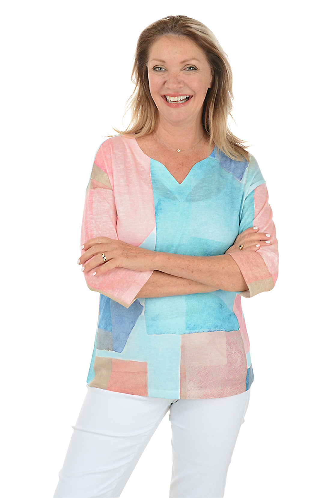 Calliope Women's Notch Neck Knit Top - Soft Casual Long Sleeve T-Shirt for Fall & Winter | Perfect for Office Wear, Date Nights & Weekend Outfits