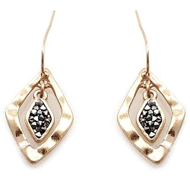 Geometric Gold Earrings for Women - Elegant Geometric Hoop Earrings, Trendy Dangle Earrings for Party, Wedding, and Everyday Wear