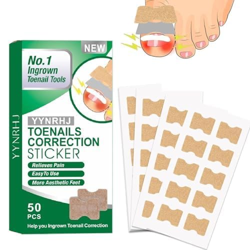 **50 Pcs Breathable Ingrown Toenail Corrector Patches - Painless No Glue Solution for Ingrown Nails, Fast Repair & Stays Secure - Perfect for Athletes, Runners & Daily Comfort**