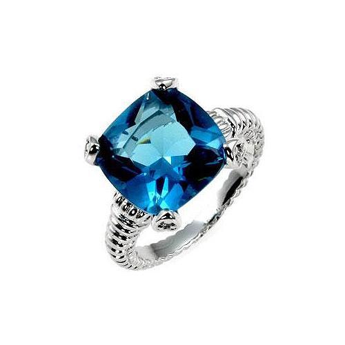 Aqua Cushion Cut Diamond Engagement Ring for Women - Elegant Wedding Band, Promise Ring & Anniversary Gift for Her - Perfect for Proposals, Bridal Jewelry & Special Occasions