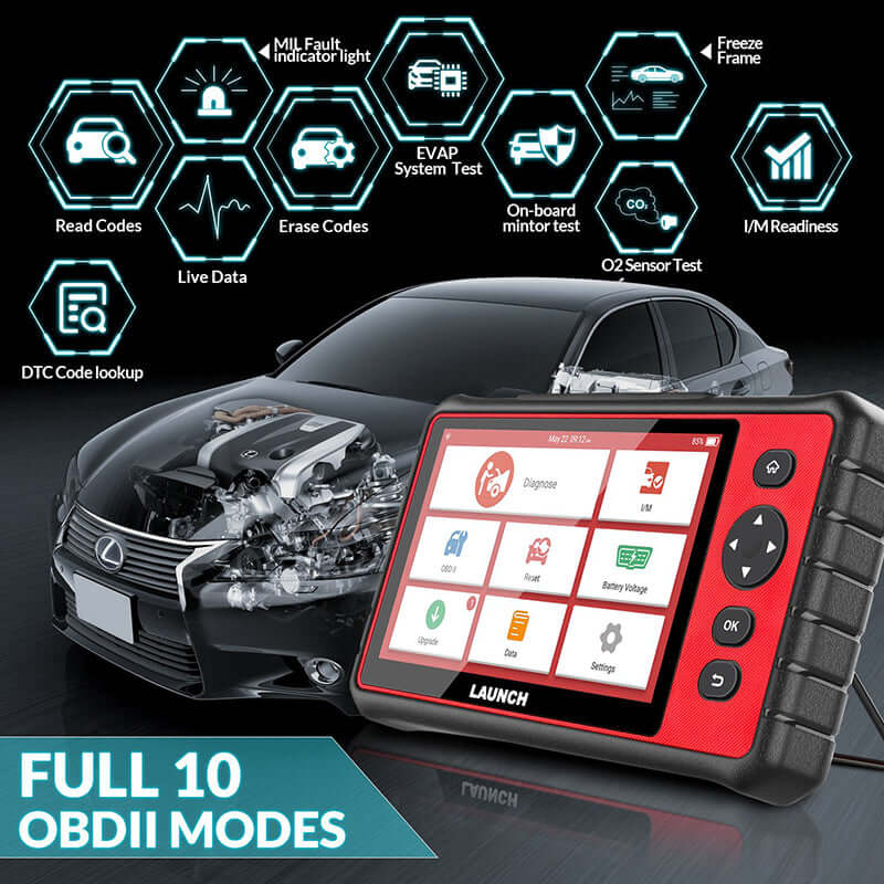 LAUNCH CRP909E All Systems OBD2 Scanner with 28 Reset Functions - Professional Car Diagnostic Tool for Engine, ABS, SRS & More | Perfect for Mechanics & DIY Auto Repair
