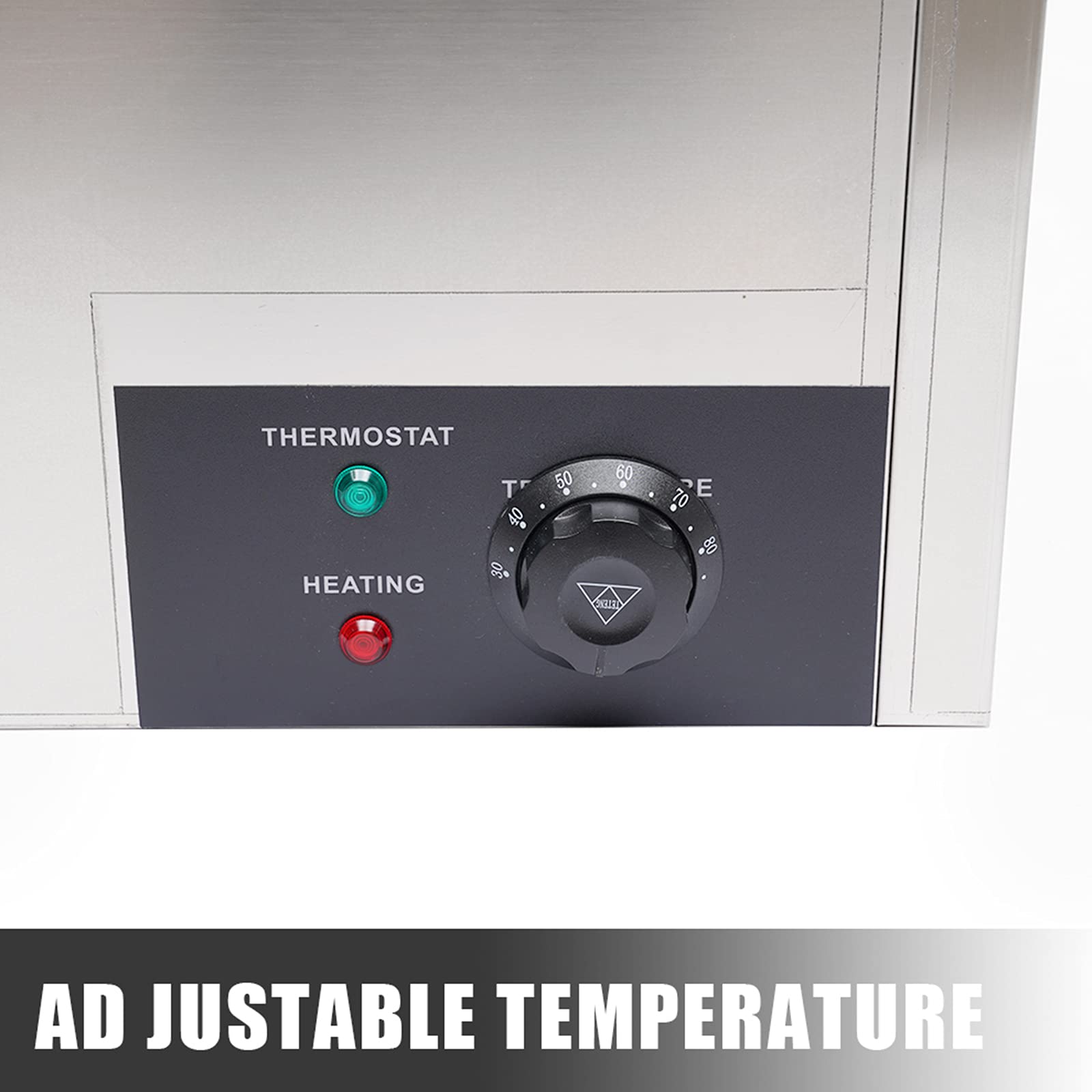 2-Pan Commercial Countertop Food Warmer - 110V 850W Electric Steam Table with 5.9