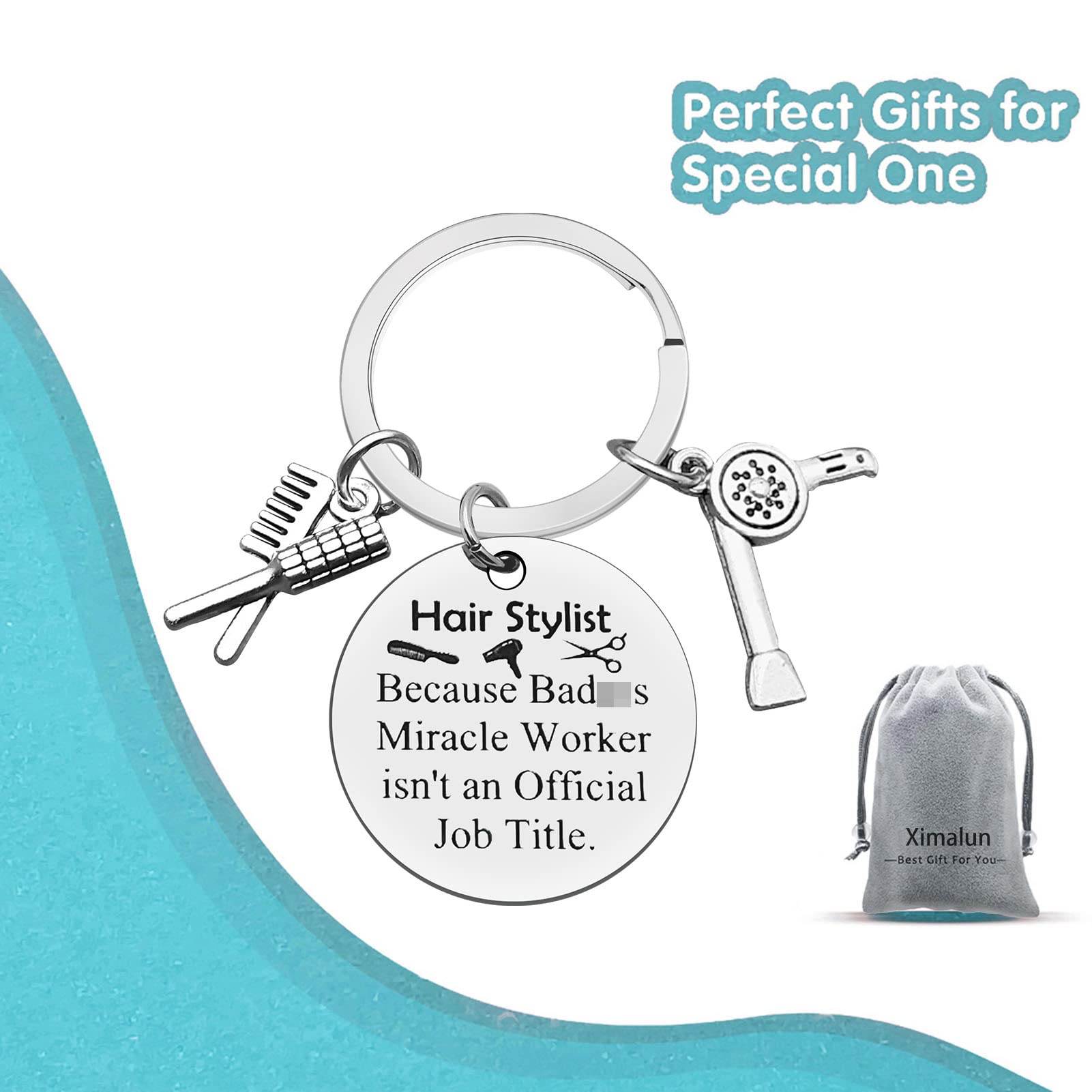 Professional Hairdresser Keychain - Perfect Gift for Hair Stylists, Cosmetology Graduates - Ideal for Christmas, Birthday & Appreciation Gifts (Men & Women) - Great for Salon Professionals, Beauty School Graduation & Daily Use