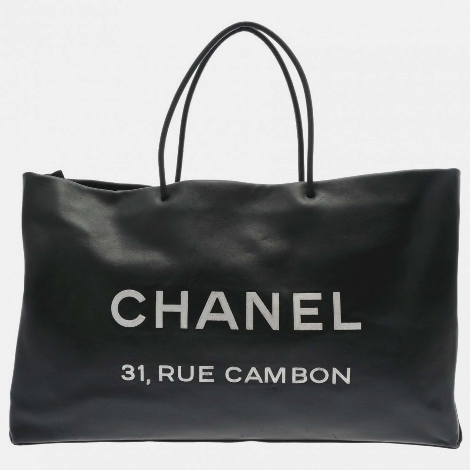 Premium Black Calfskin Large Tote Bag for Women - Spacious Designer Handbag for Work, Travel & Everyday Use | Durable Leather Shoulder Bag with Roomy Interior