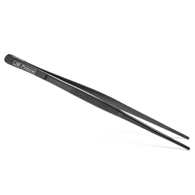 JB Prince 10 Inch Straight Tip Tweezers - Professional Stainless Steel Tweezers for Cooking, Baking, Sugar Art & Candy Making - Perfect Kitchen Tool for Chefs & Home Bakers