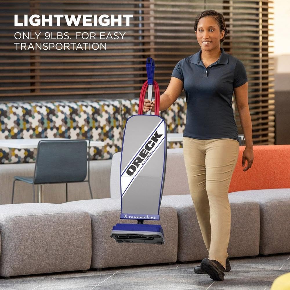 Oreck XL Commercial Vacuum - Powerful for Carpets & Hard Floors | Lightweight & Auto-Adjust | Office & Home Use